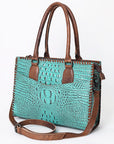 American Darling Crocodile Embossed Genuine Leather Women Bag Western Handbag Purse