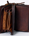American Darling ORGANISER Upcycled Wool Genuine Leather women bag western handbag purse