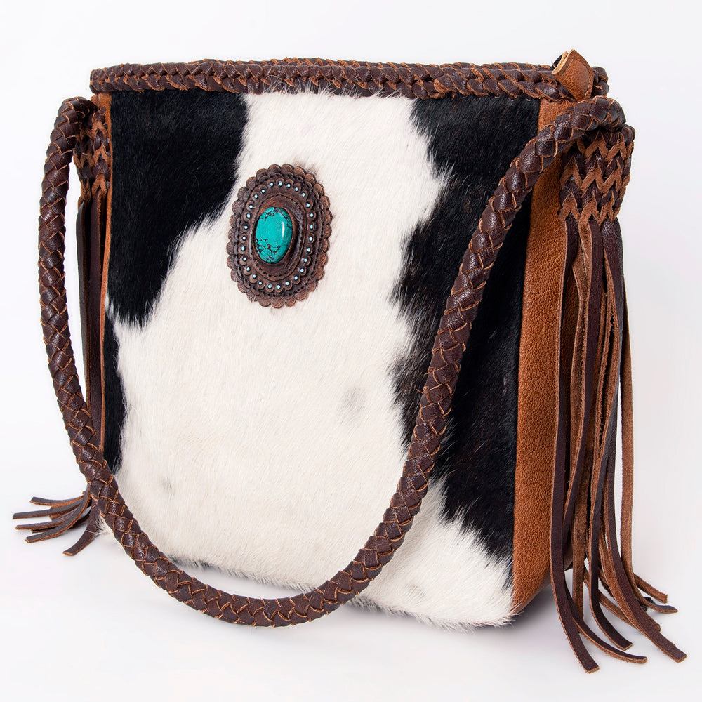 American Darling Hair On Genuine Leather Women Bag Western Handbag Purse