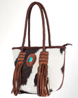 American Darling Hair On Genuine Leather Women Bag Western Handbag Purse