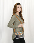 American Darling ADBGZ720 Clear Bag Hand Tooled Genuine Leather Women Bag Western Handbag Purse