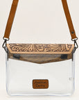American Darling ADBGZ723 Clear Bag Hand Tooled Genuine Leather Women Bag Western Handbag Purse