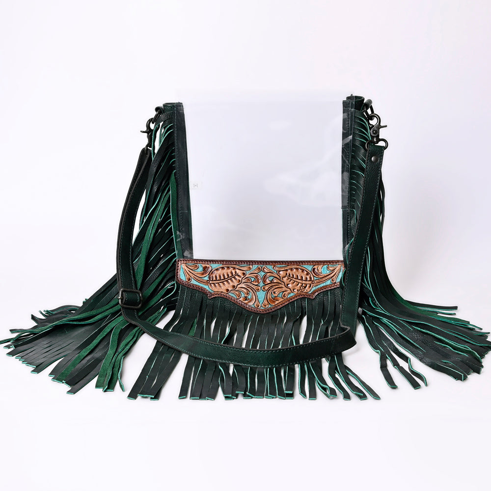 American Darling ADBGZ726 Clear Bag Hand Tooled Genuine Leather Women Bag Western Handbag Purse