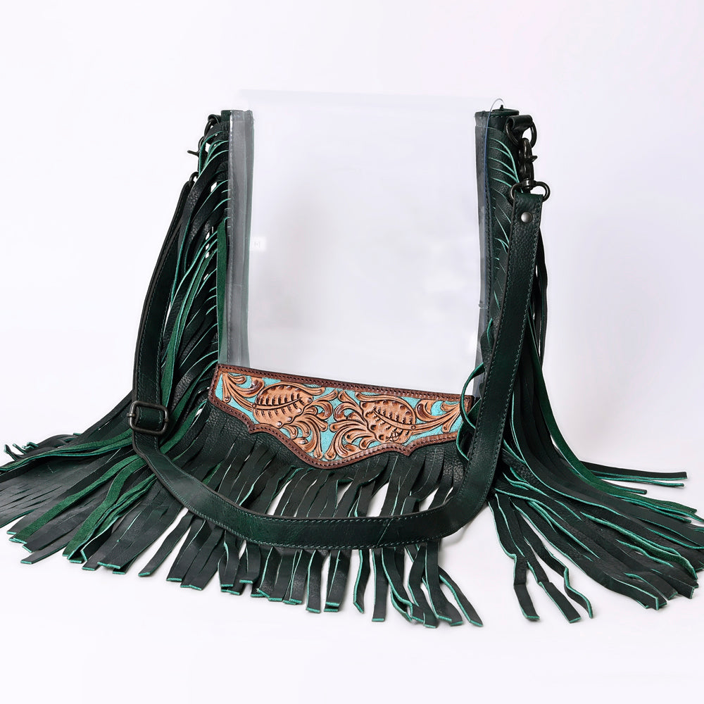 American Darling ADBGZ726 Clear Bag Hand Tooled Genuine Leather Women Bag Western Handbag Purse