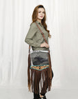 American Darling ADBGZ727 Clear Bag Hand Tooled Genuine Leather Women Bag Western Handbag Purse