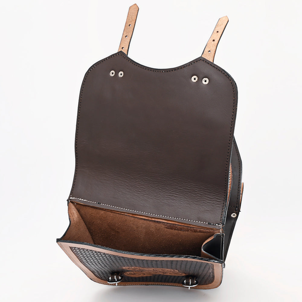 Hilason Western Horse Leather Saddle Bag Heavyduty Traditional Trail Ride