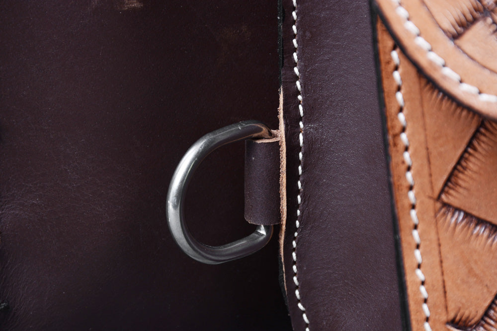 Hilason Western Horse Leather Saddle Bag Heavyduty Traditional Trail Ride