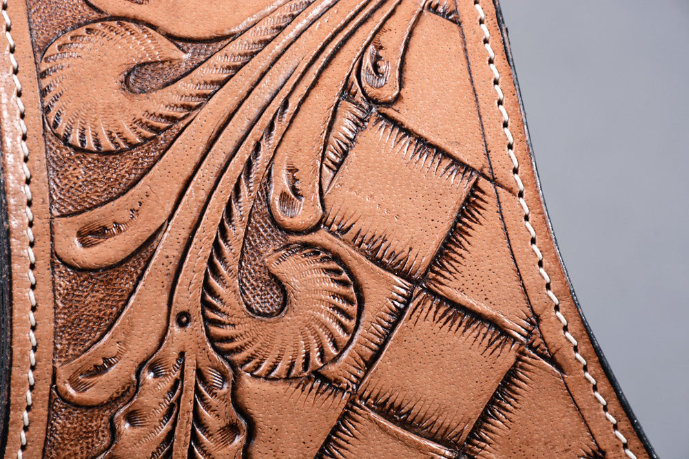 Hilason Western Horse Leather Saddle Bag Heavyduty Traditional Trail Ride