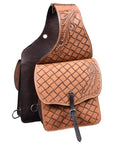 Hilason Western Horse Leather Saddle Bag Heavyduty Traditional Trail Ride