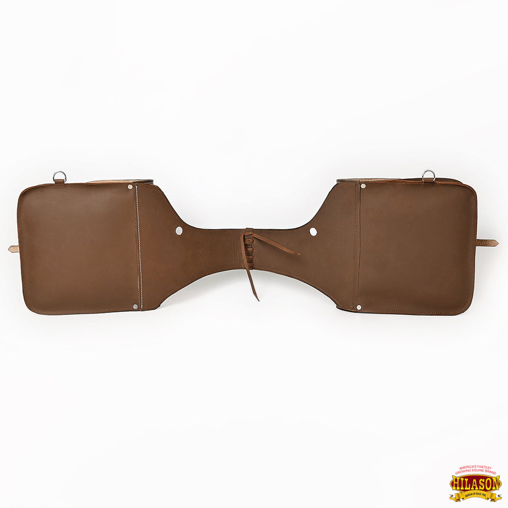 Hilason Western Horse Leather Saddle Bag Heavyduty Traditional Trail Ride