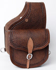 Hilason Floral  Western Horse Leather Saddle Bag Heavyduty Traditional Trail Ride