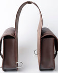 Hilason Floral  Western Horse Leather Saddle Bag Heavyduty Traditional Trail Ride