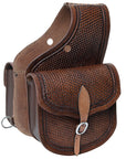 Hilason Floral  Western Horse Leather Saddle Bag Heavyduty Traditional Trail Ride