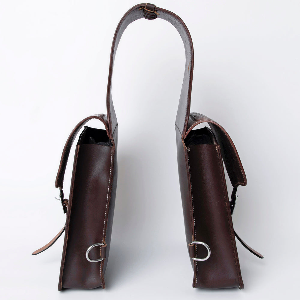 Hilason Floral  Western Horse Leather Saddle Bag Heavyduty Traditional Trail Ride