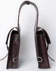 Hilason Floral  Western Horse Leather Saddle Bag Heavyduty Traditional Trail Ride