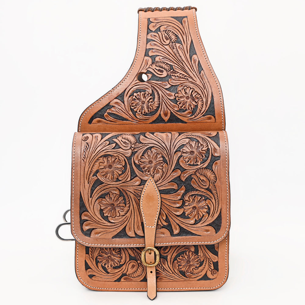 Hilason Western Horse Leather Saddle Bag Heavyduty Traditional Trail Ride