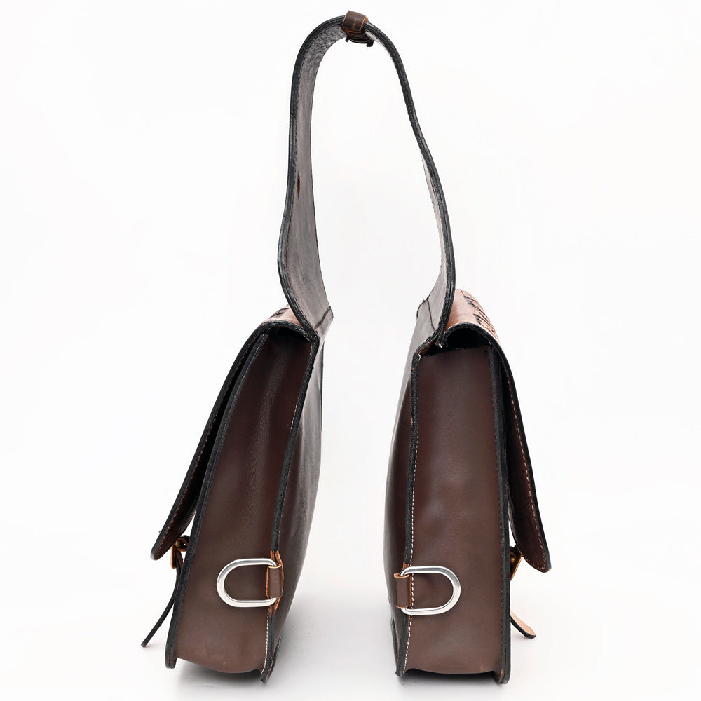 Hilason Western Horse Leather Saddle Bag Heavyduty Traditional Trail Ride