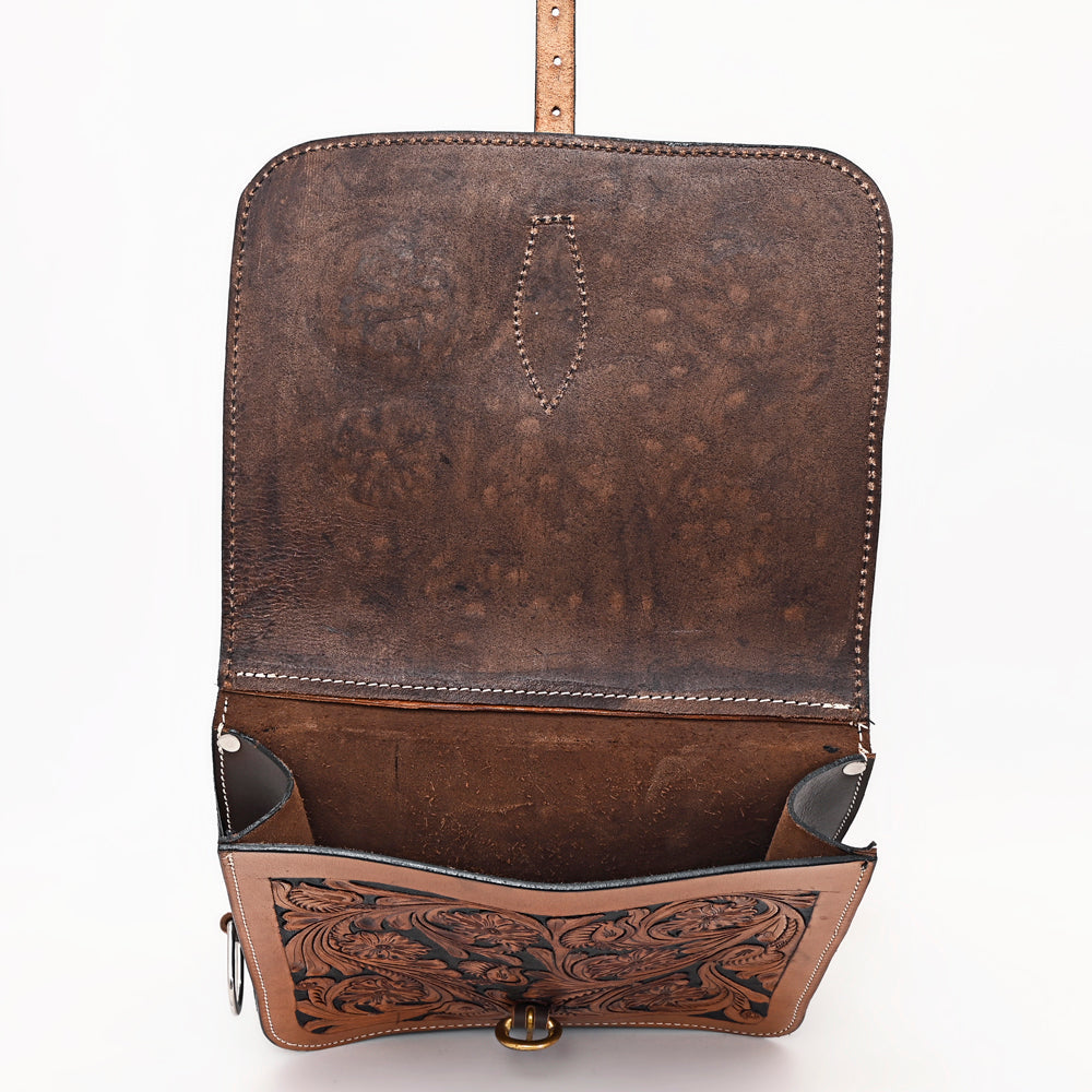 Hilason Western Horse Leather Saddle Bag Heavyduty Traditional Trail Ride