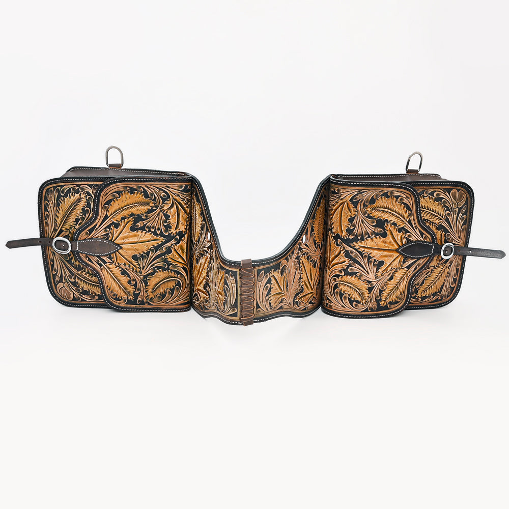 Hilason Western Horse Leather Saddle Bag Heavyduty Traditional Trail Ride