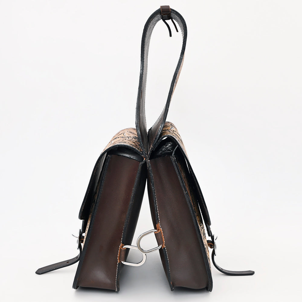Hilason Western Horse Leather Saddle Bag Heavyduty Traditional Trail Ride