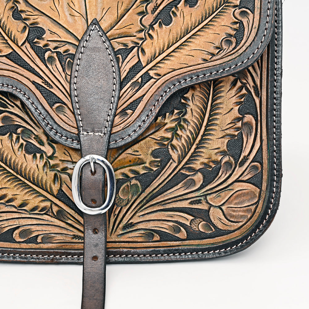 Hilason Western Horse Leather Saddle Bag Heavyduty Traditional Trail Ride