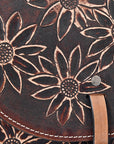 Hilason Floral  Western Horse Leather Saddle Bag Heavyduty Traditional Trail Ride