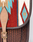 Hilason Floral  Western Horse Leather Saddle Bag Heavyduty Traditional Trail Ride