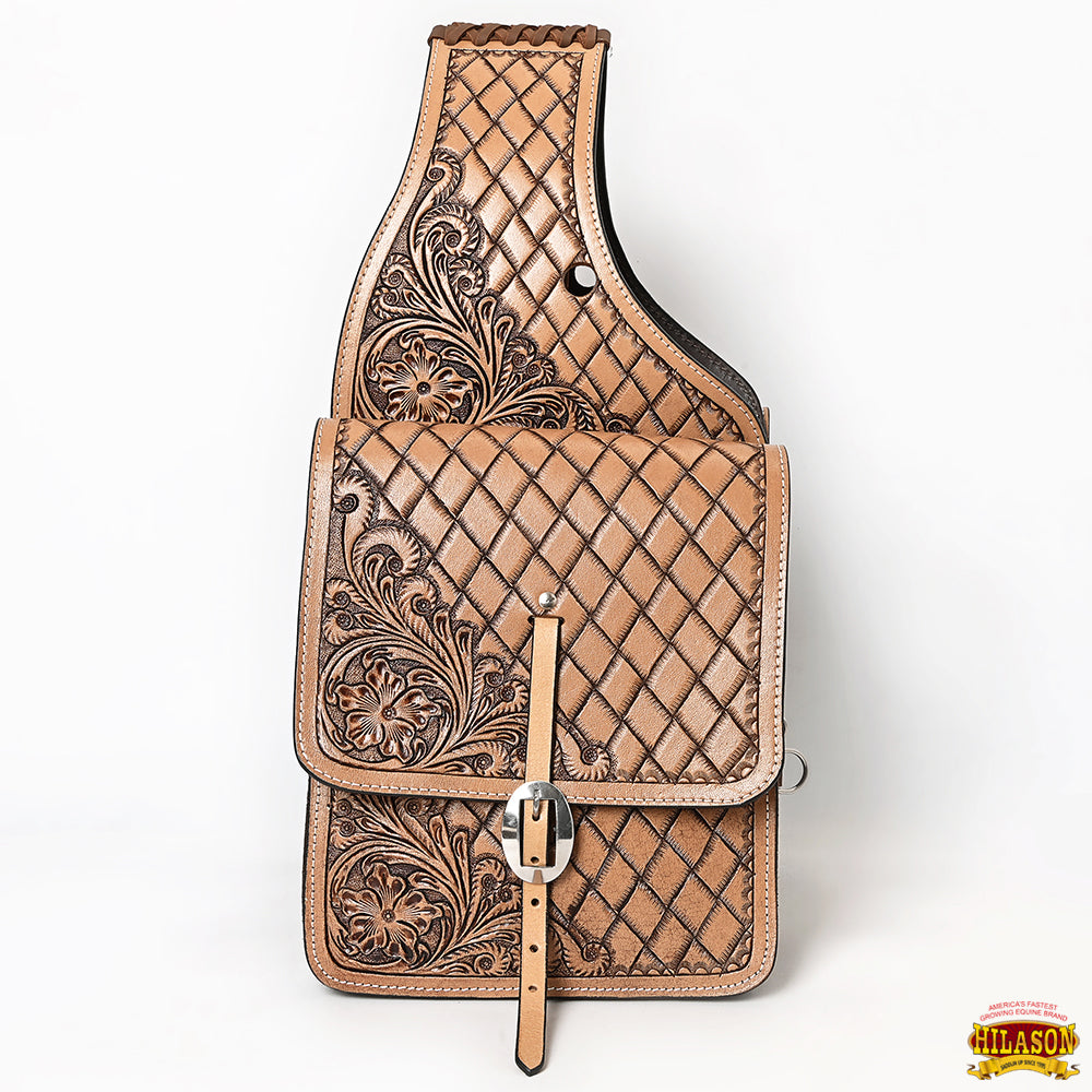 Hilason Western Horse Leather Saddle Bag Heavyduty Traditional Trail Ride