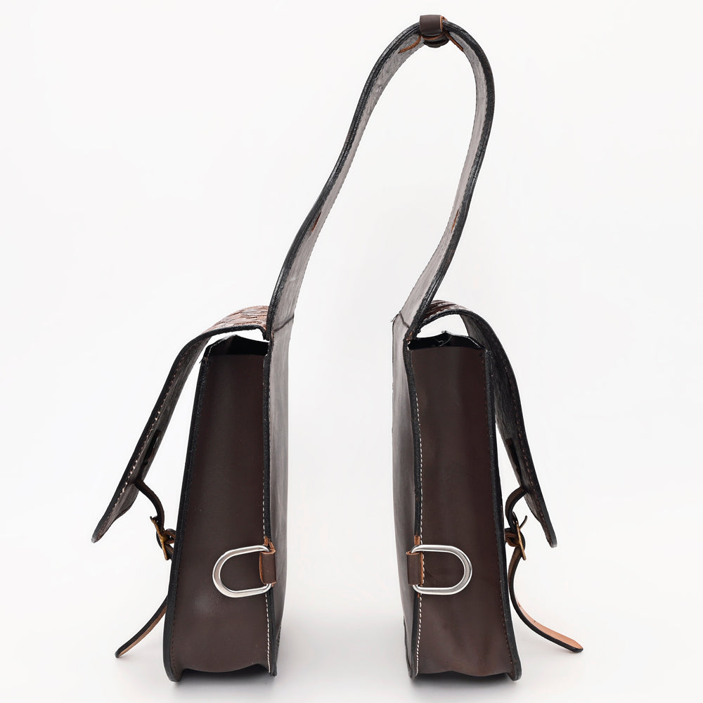 Hilason Floral  Western Horse Leather Saddle Bag Heavyduty Traditional Trail Ride
