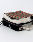American Darling Hand Tooled Hair On Genuine Leather Women Bag Western Handbag Purse