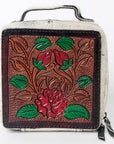 American Darling Hand Tooled Hair On Genuine Leather Women Bag Western Handbag Purse