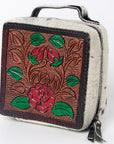 American Darling Hand Tooled Hair On Genuine Leather Women Bag Western Handbag Purse