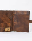 American Darling Portfolio Bag Hand Tooled Crocodile embossed Genuine Leather women bag western handbag purse