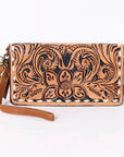 KBM101C Ohlay Western Genuine Leather Hand Tooled Women Organiser Bags