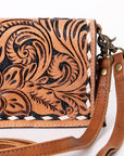 KBM101C Ohlay Western Genuine Leather Hand Tooled Women Organiser Bags