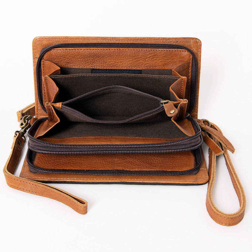 Ohlay Bags KBM101E Organiser Hand Tooled Genuine Leather Women Bag Western Handbag Purse