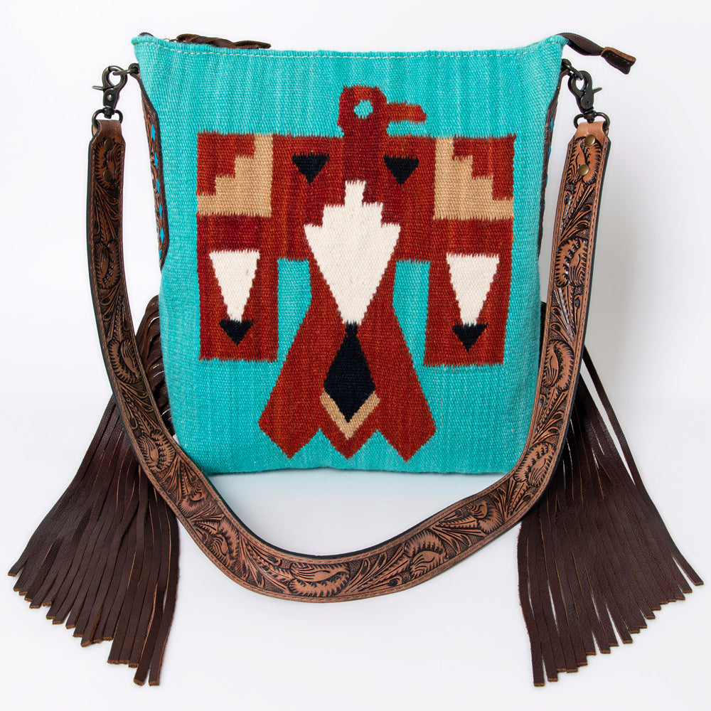 American Darling Saddle Blanket Genuine Leather Women Bag Western Handbag Purse