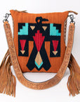 American Darling Saddle Blanket Genuine Leather Women Bag Western Handbag Purse