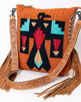 American Darling Saddle Blanket Genuine Leather Women Bag Western Handbag Purse