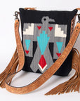 American Darling Saddle Blanket Genuine Leather Women Bag Western Handbag Purse