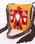 American Darling Saddle Blanket Genuine Leather Women Bag Western Handbag Purse