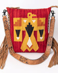 American Darling Saddle Blanket Genuine Leather Women Bag Western Handbag Purse