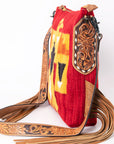 American Darling Saddle Blanket Genuine Leather Women Bag Western Handbag Purse