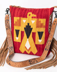 American Darling Saddle Blanket Genuine Leather Women Bag Western Handbag Purse
