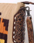 American Darling Saddle Blanket Genuine Leather Women Bag Western Handbag Purse