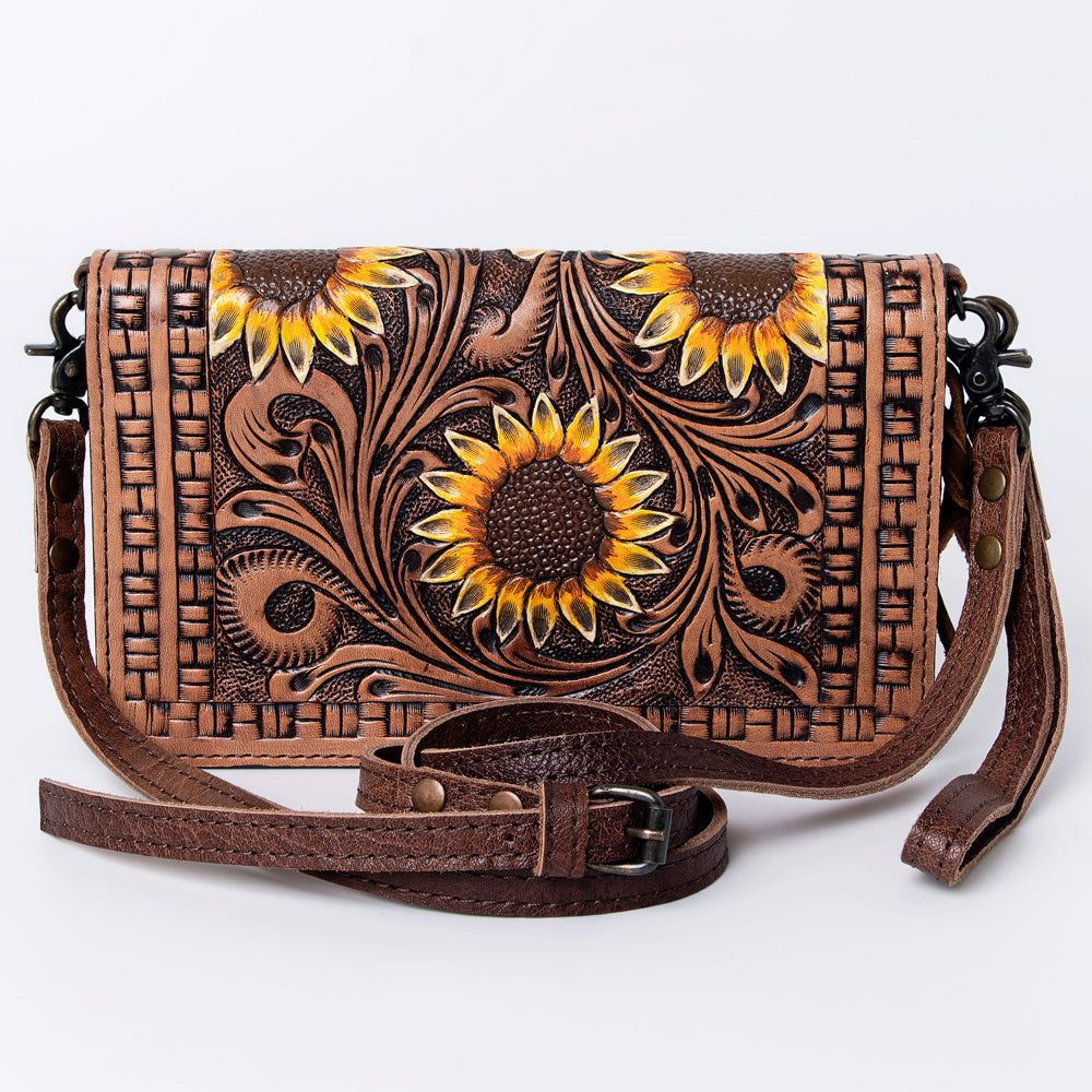 American Darling ORGANISER Upcycled Wool Genuine Leather women bag western handbag purse