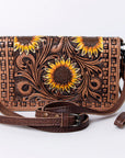 American Darling ORGANISER Upcycled Wool Genuine Leather women bag western handbag purse