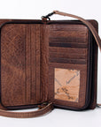 American Darling ORGANISER Upcycled Wool Genuine Leather women bag western handbag purse