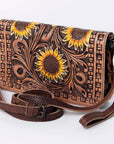 American Darling ORGANISER Upcycled Wool Genuine Leather women bag western handbag purse