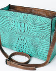 American Darling Crocodile Embossed Genuine Leather Women Bag Western Handbag Purse